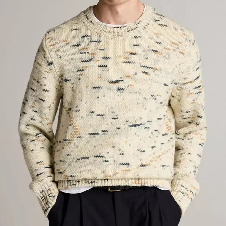 Men's Winter Pullover Knit 100% Wool Custom Logo Breathable Knitted Sweater