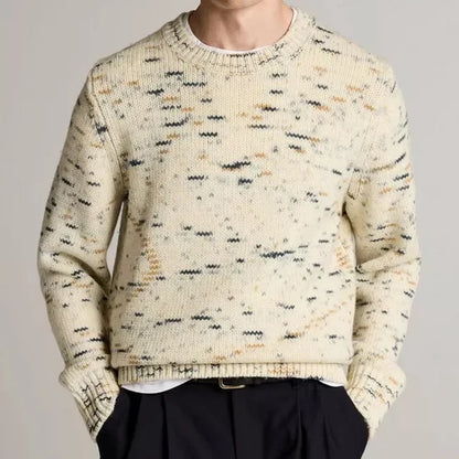 Men's Winter Pullover Knit 100% Wool Custom Logo Breathable Knitted Sweater