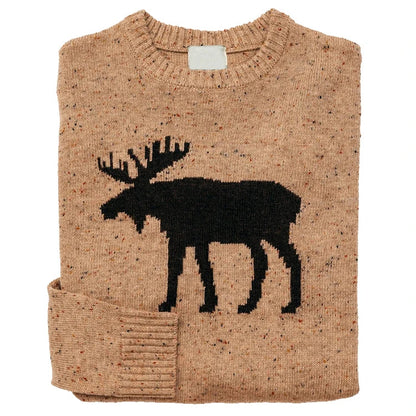 Wholesale Casual 100% Cotton Animal Print Breathable Pullover Sweater for Men Winter