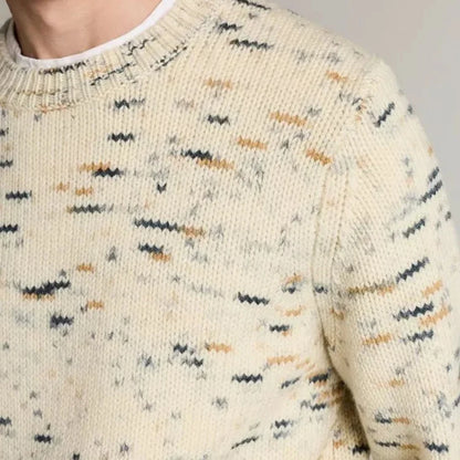 Men's Winter Pullover Knit 100% Wool Custom Logo Breathable Knitted Sweater