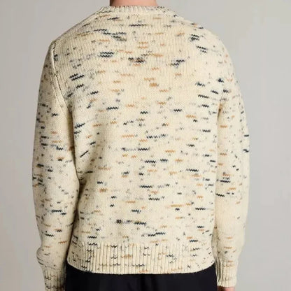 Men's Winter Pullover Knit 100% Wool Custom Logo Breathable Knitted Sweater