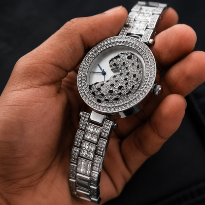 Vilante-Luxury Panther Crystal Watch