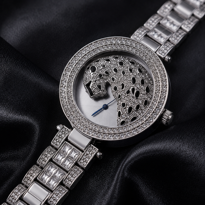 Vilante-Luxury Panther Crystal Watch